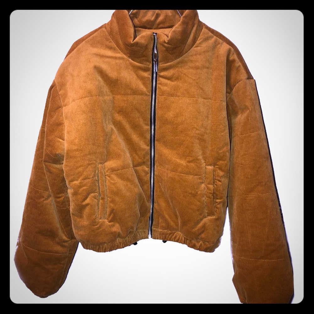 Corduroy zip up jacket